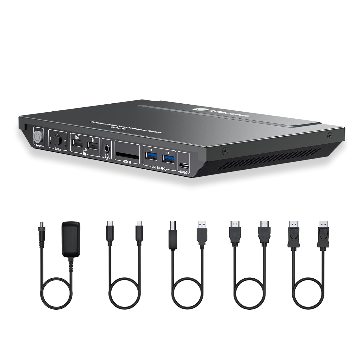 AV Access KVM Switch Docking Station for 2 Monitors 2 Computers, 4K KVM Switch Dual Monitor for Laptop & Desktop, EDID, 1G Ethernet, 100W USB-C Charging, 3X USB 3.0, Ideal for Home Office & Gaming AV Access KVM Switch Docking Station for 2 Monitors 2 Computers, 4K KVM Switch Dual Monitor for Laptop & Desktop, EDID, 1G Ethernet, 100W USB-C Charging, 3X USB 3.0, Ideal for Home Office & Gaming