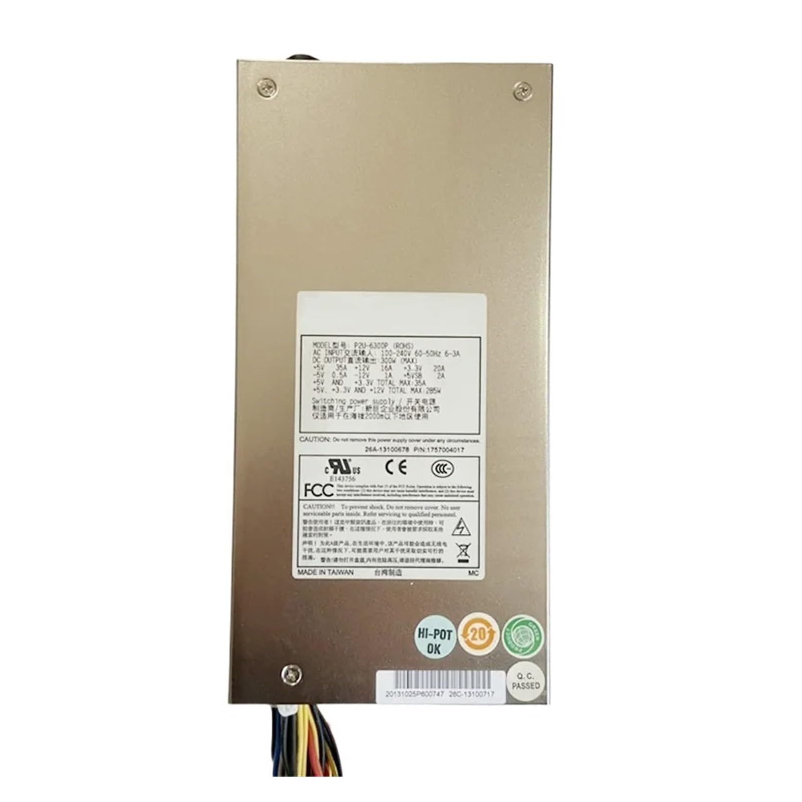 OSHZIKJII Power Supply P2U-6300P 2U 300W
