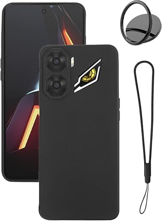 Case for ZTE Nubia Neo 3 5G, Matte Black TPU Phone Cover, Anti-Scratch Anti-Fingerprint Soft Protective Bumper, Slim Shockproof Flexible TPU Case, Includes Phone Stand and Lanyard.