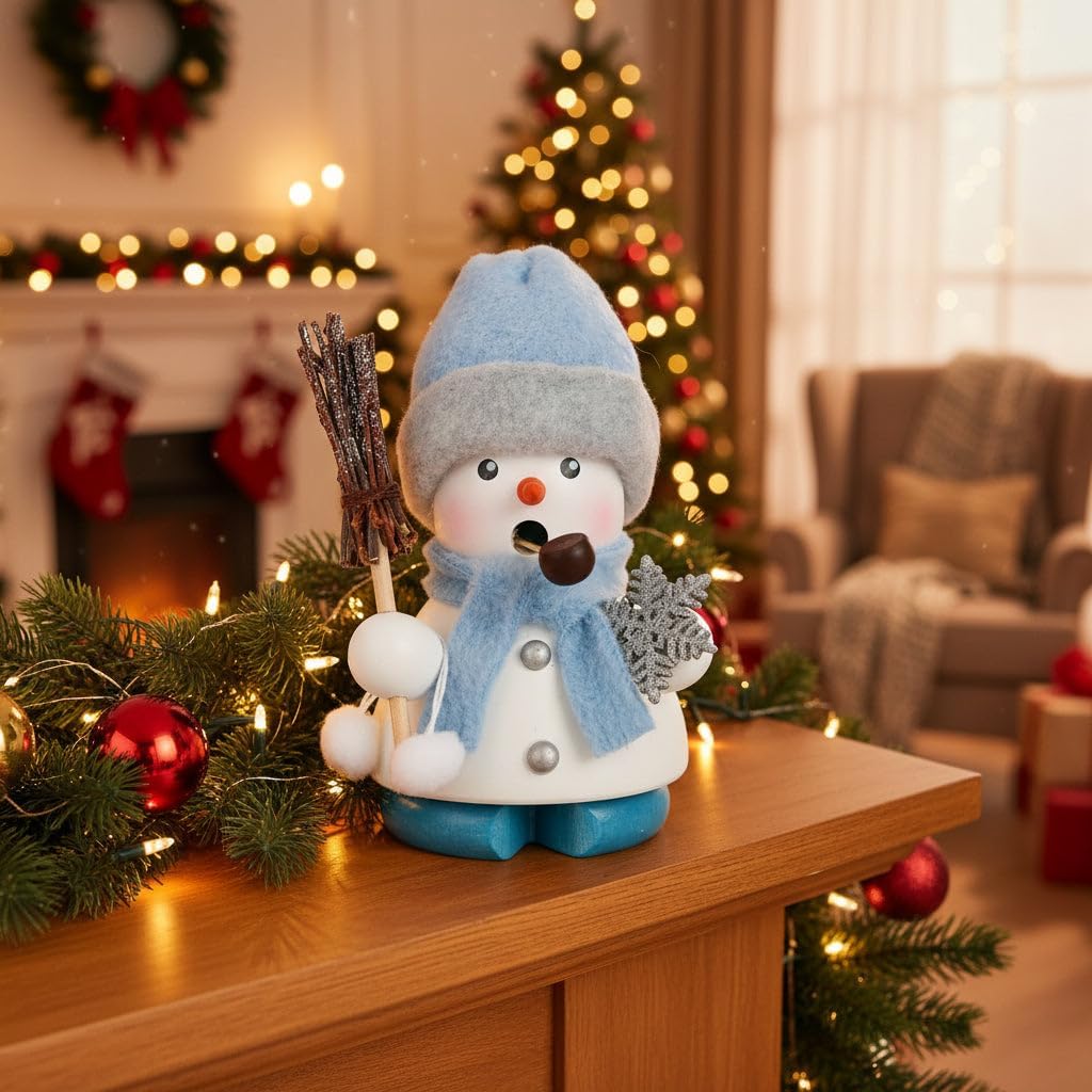 German Incense Smokers Snowman 'Frosty' - 9cm / 4 inch - Christian Ulbricht