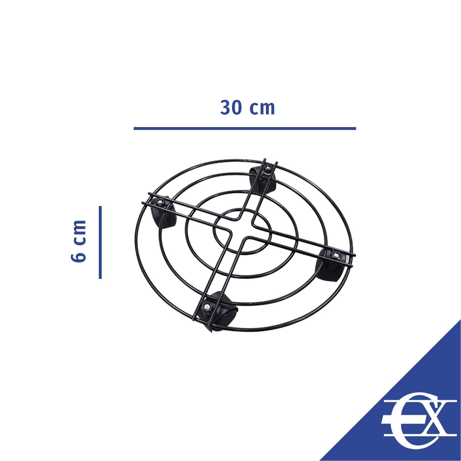 EUROXANTY Pot à Roulettes | Pot En Fer Plat | Pots En Fer à