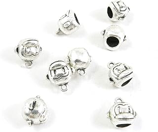 150 Pieces Antique Silver Plated Jewelry Charms Findings Fashion Craft Making Crafting S2SK2W Monkey Bead Bail Cord Ends