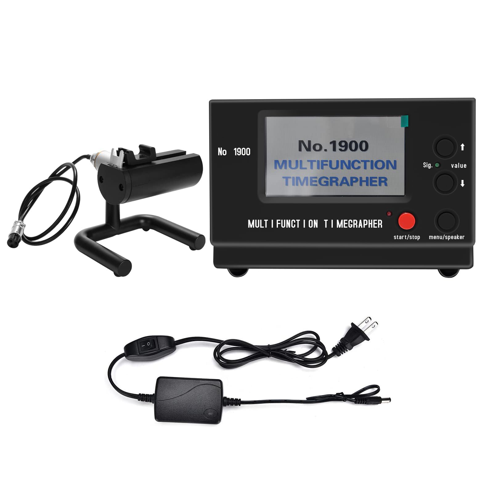 SWANSOFTTimegrapher No.1900, Multifunctional Watch Tester, Watch Timing Machine for Watchmaker, Watch Calibration Tool with LCD Screen