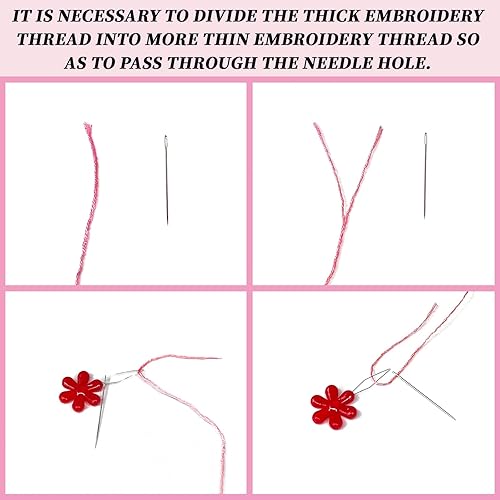 Miniatura 44 de INFUNLY Kit de bordado de cactus de 4 piezas, kit de iniciación de bordado de cactus para adultos, kit de bordado estampado con patrones para Kit