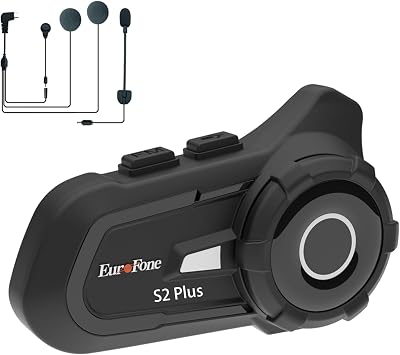 S2 Plus Motorcycle Bluetooth Headset 1500M 2-Way Communication System with CVC Noise Reduction, IP67 Waterproof, 40mm Hi-Fi Stereo Speaker, 800mAh Battery | Motorcycle Accessories