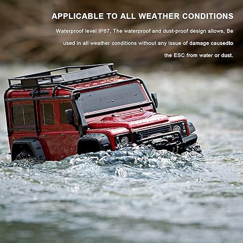 Miniatura 4 de GLOBACT Motor cepillado 21T 550 y 80A ESC Motor cepillado ESC Combo BEC 5A 7.4V6.4V para 110 RC Crawler Car Trx4 Trx6 Axial SCX10 II III Redcat Gen7