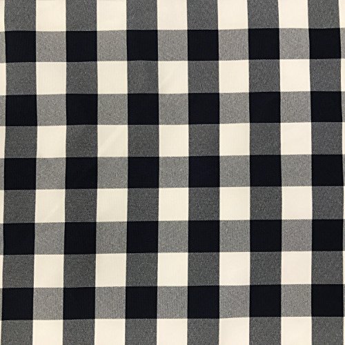 LA Linen Pack of 10 Gingham Checkered Napkins 18, White and Black, Polyester, 45.72 x 45.72 x 0.04 cm, White/Black - Image 3