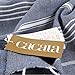 Cacala 100% Turkish Cotton Kitchen Tea Towels, Highly Absorbent Luxury Soft Quick Drying Dish Towel with Hanging Loop for Gym, Yoga, Bath, Sports, Cleaning and Kitchen (23 x 36), Dark Blue