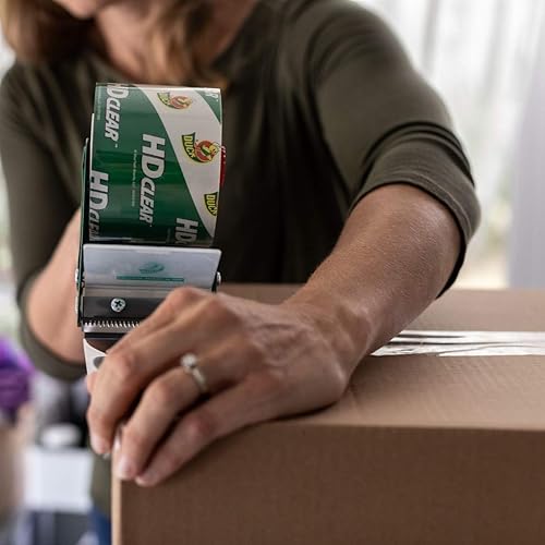 Miniatura 6 de Caja al por mayor de 5  Duck Brand HD Clear Extra Width Cinta de embalaje de 3 pulgadas, 0.1 fl oz, 3 "x55 yardas, 6PK, transparente