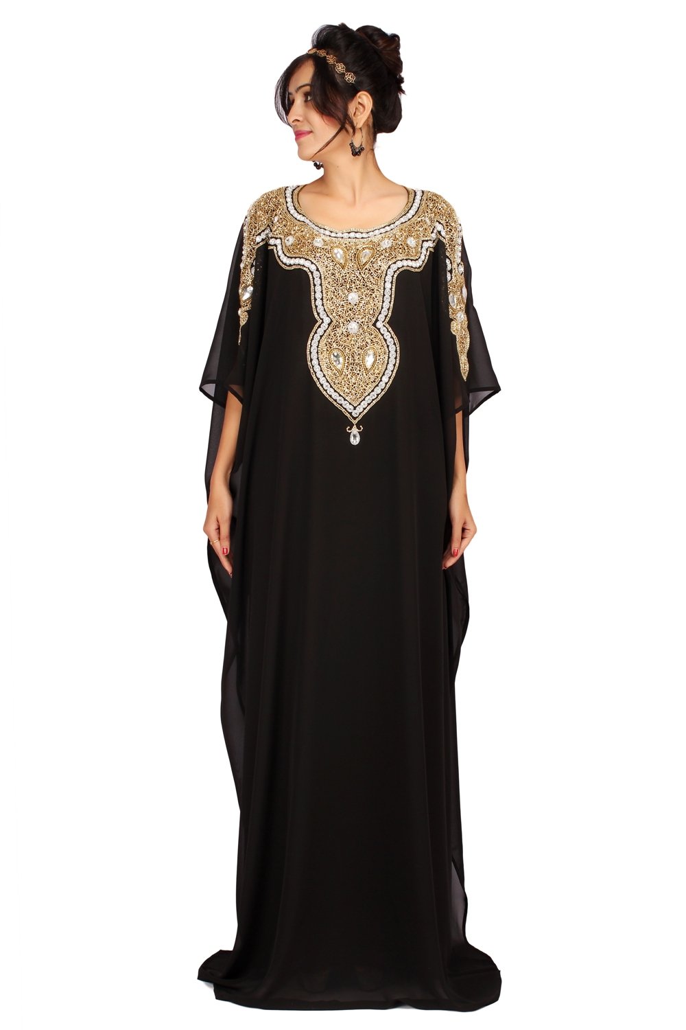 Leena Dubai Very Fancy Kaftan Luxury Crystal Beaded Caftan Abaya Wedding Dress