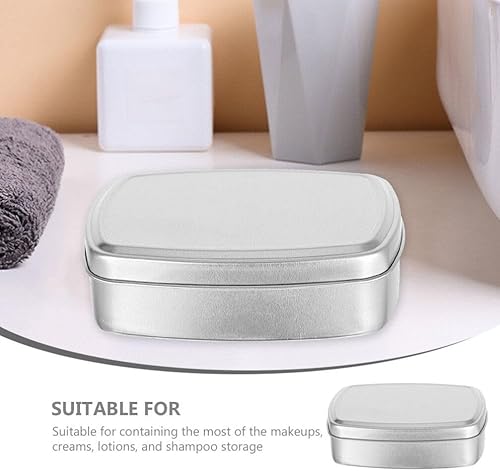 Miniatura 8 de Cabilock Caja Caja de aluminio Contenedor de jabón de metal Latas de almacenamiento con tapa Mini Jabón casero Tarro de lata de aluminio Recipientes