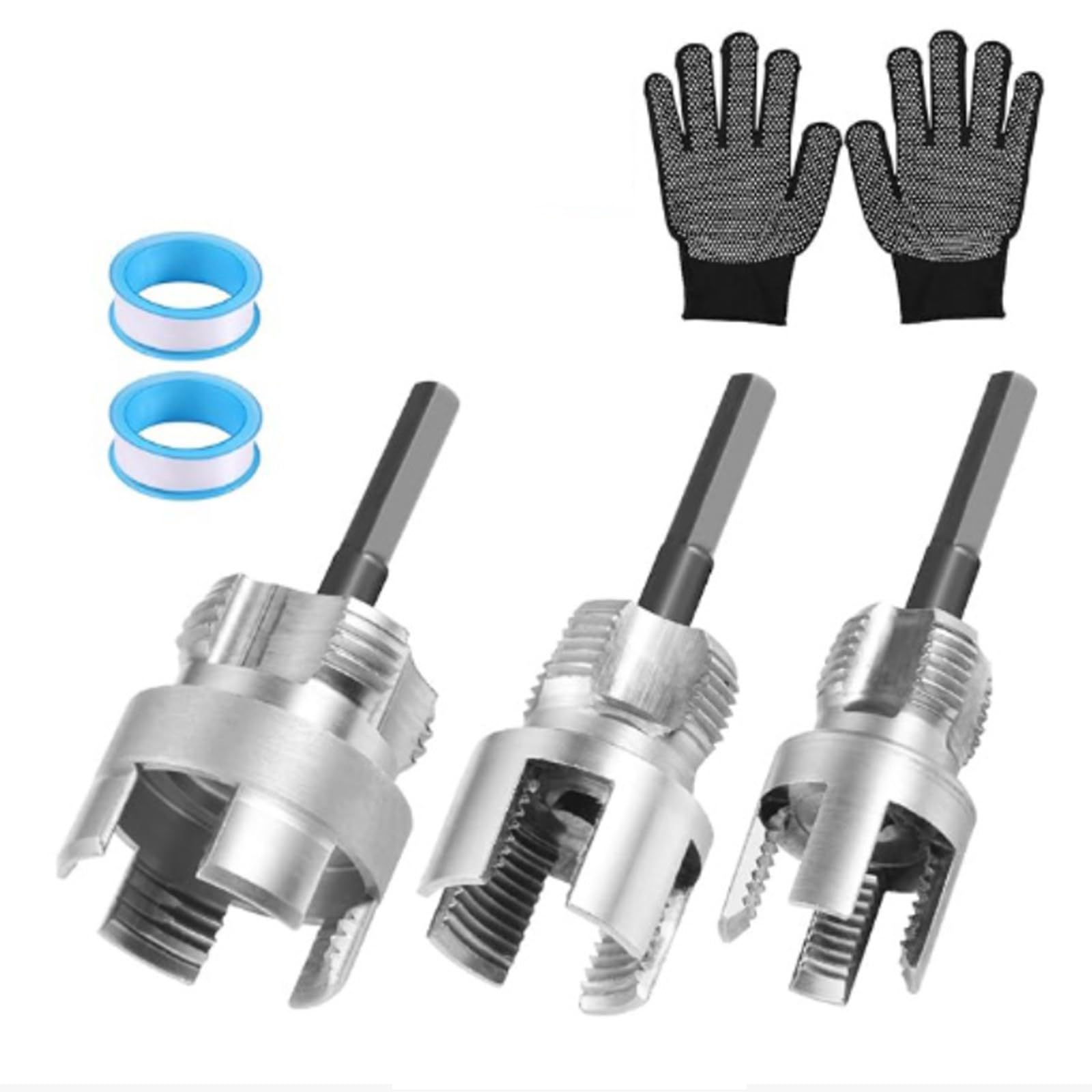 Strength Carbon Steel Metal Pipe Threading Tool with Internal External PVC Pipes Threader for Household Plumbing Internal External Pipe Tap