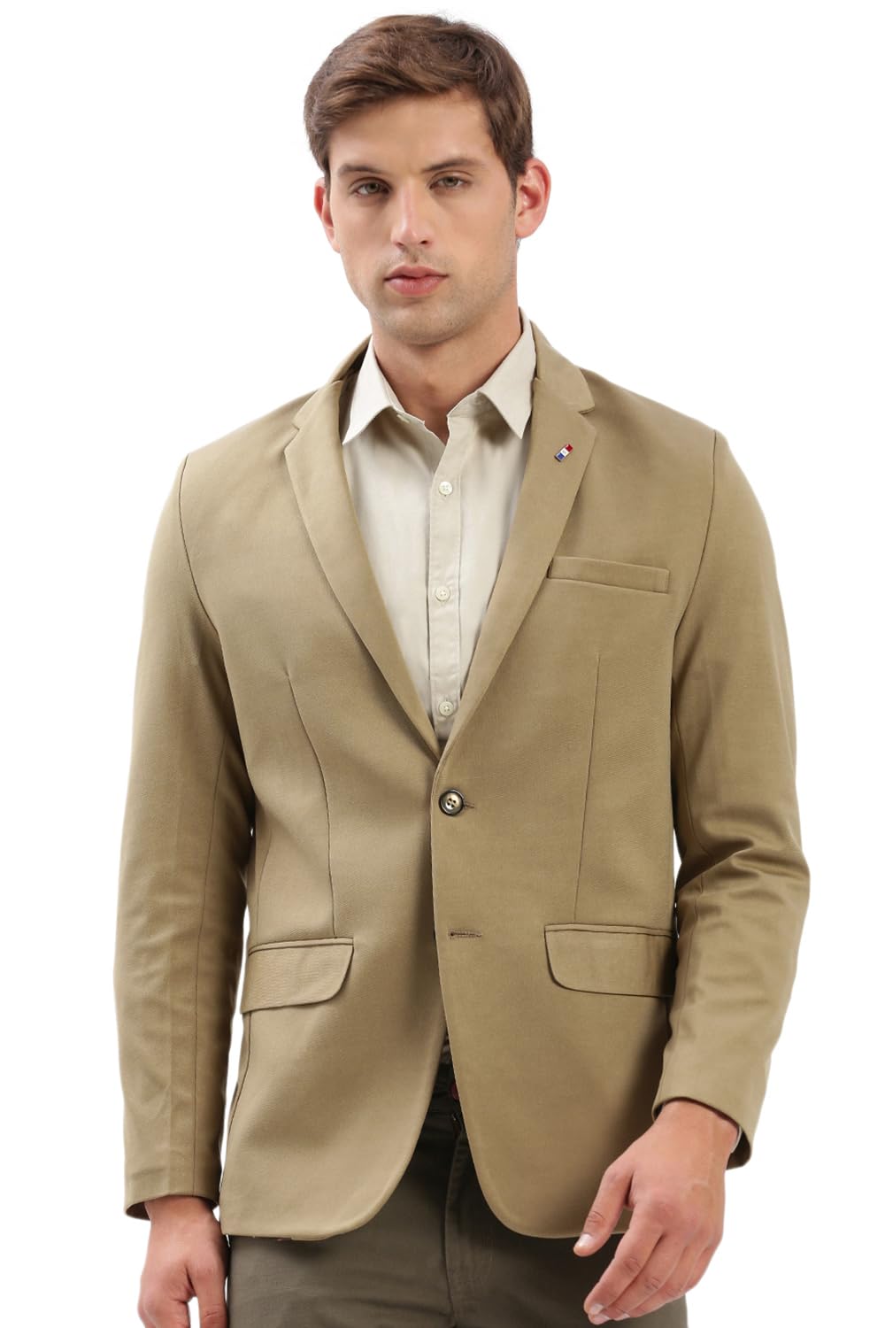 showoffff Men Solid Single Breasted Casual Blazer | Notched Lapel Full Sleeves Cotton Blazer for Mens | Slim Fit Regular Length Blazer for Men's-picture-20