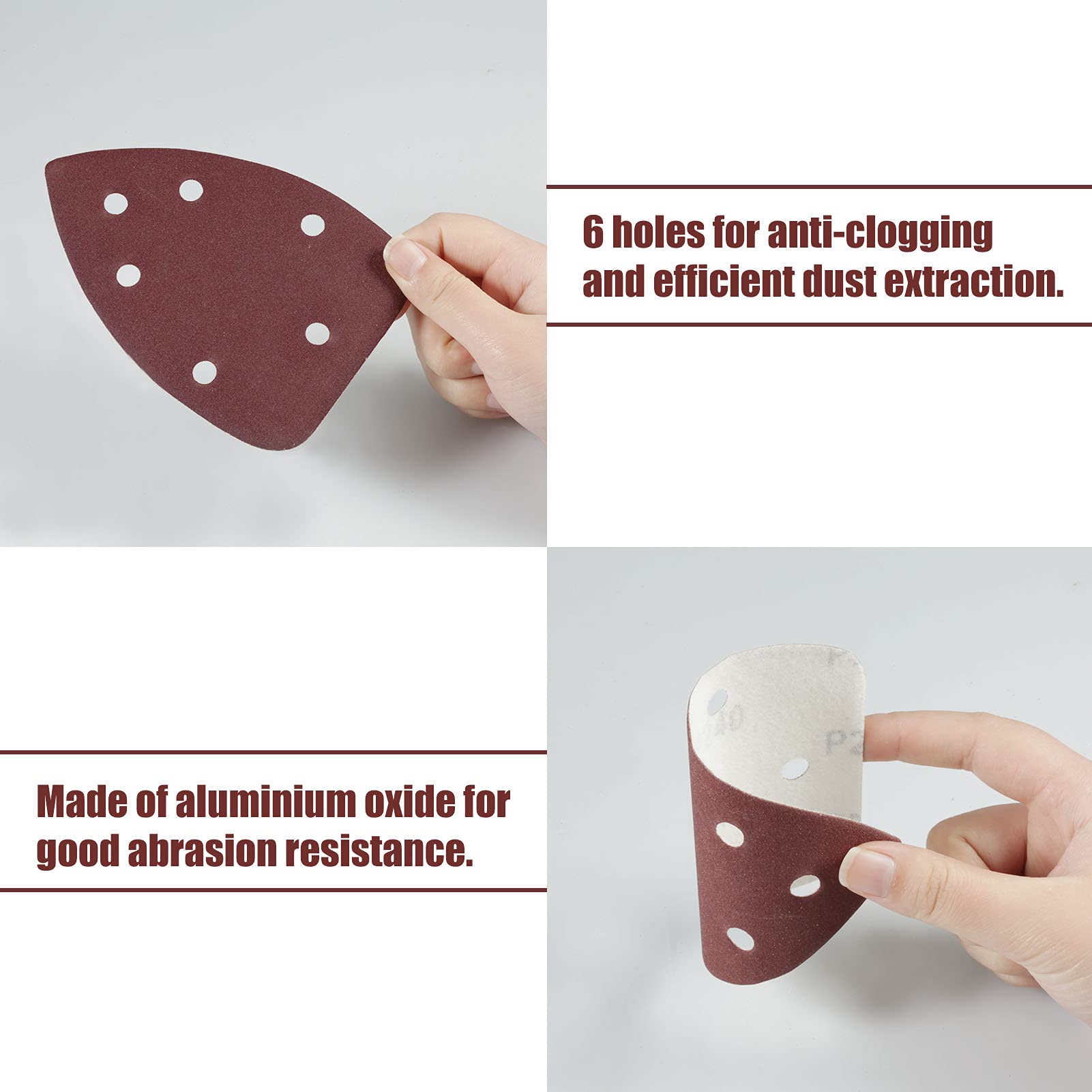 SPEEDWOX Lot De 100 Disques Abrasifs De 5,1 Cm En Papier Abrasif Grain 80 Pour Ponceuses, Perceuses, Meuleuses, Outils Rotatifs, Fixation Du Bois, Automobile, Sans Trou