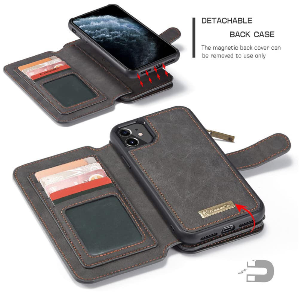 Retro Wallet Case Coque para iPhone 12 13 11 Pro XS MAX XR X Funda de Cuero con Tapa para iPhone SE 2020 8 7 6 6S Plus 5 Bag Etui Funda, Auburn, para iPhone SE 2020 (4.7)