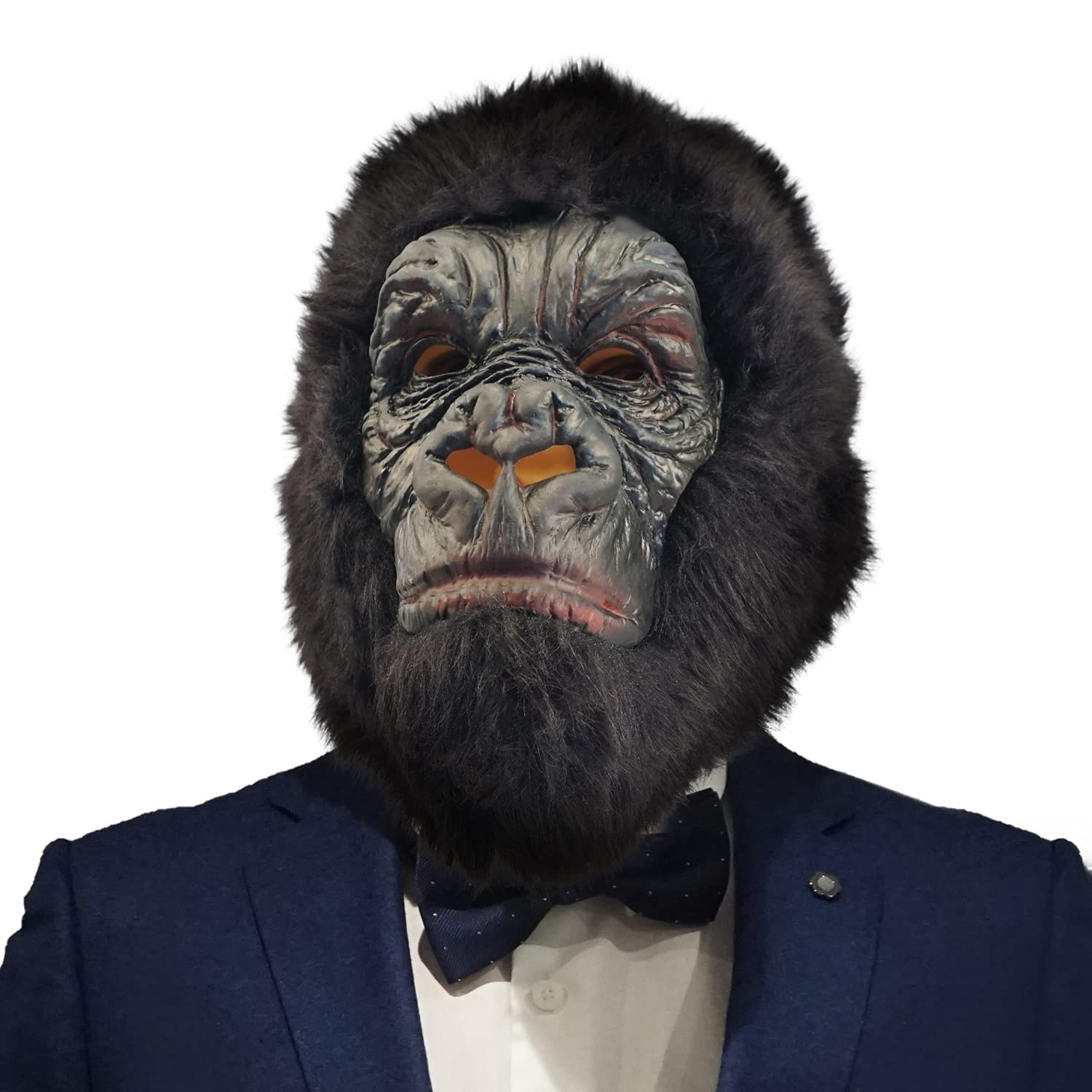 CreepyParty - Máscara de Gorila King Kong de Látex de Cabeza Completa, Máscara Realista de Chimpancé, Disfraz para Halloween, Carnaval, Fiesta de Cumpleaños