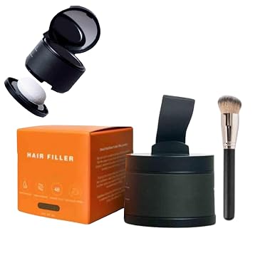 Hair Filler, Blissae Hair Filler Powder, Hair Filler Powder, Natural Hair Thickening Fibers Instant Volume & Scalp Coverage for Thinning Hair Black