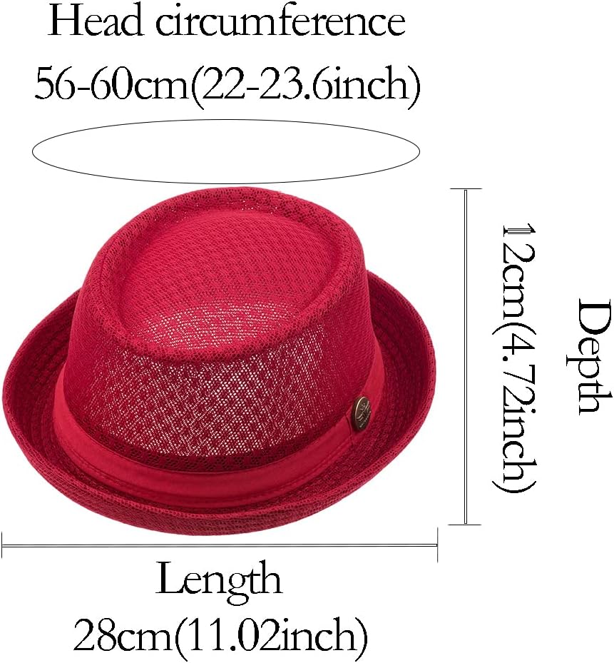 6Pcs Summer Beach Party Fedora Cap Boater Porkpie Breaking Bad Flat Hat for Men Women