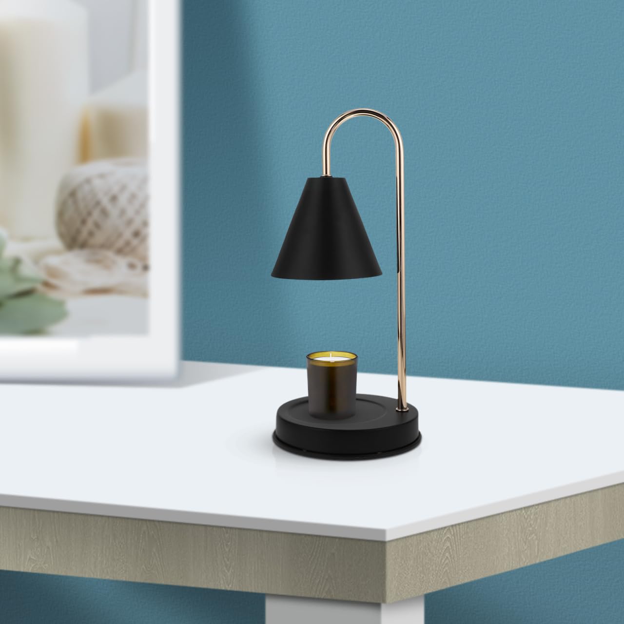 Ciieeo Lámpara De Repuesto Para Calentador De Velas Candle Lamp Para Derretir Cera Decoración Nórdica De Metal Y Plástico Lámpara De Mesa Para Dormitorio Y Salón