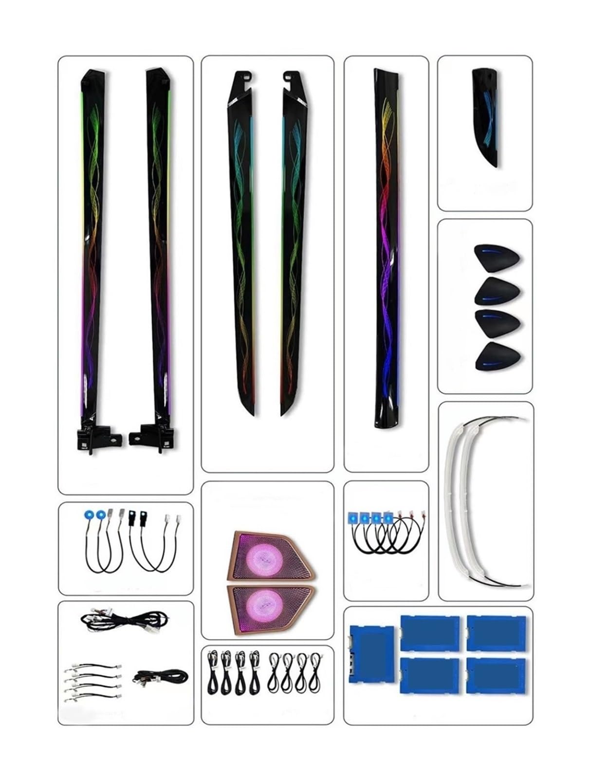 XCZPRKMXY Led Active Ambient Lamp Compatible with Lexus RX RX300 2016-2021 ES 2018-2022 3D Flash Glow Inter Car Ambient Light Decorate Lighting Starry(for ES 18-22)