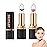 BKPPLZP 2 Pack Crystal Flower Jelly Lipstick,Magic Color Changing Lipstick,PH Clear Temperature Color Changing Lip Gloss,Lip Balm,Long Lasting Nourishing Moisturizing Lip Stick Set X01+02