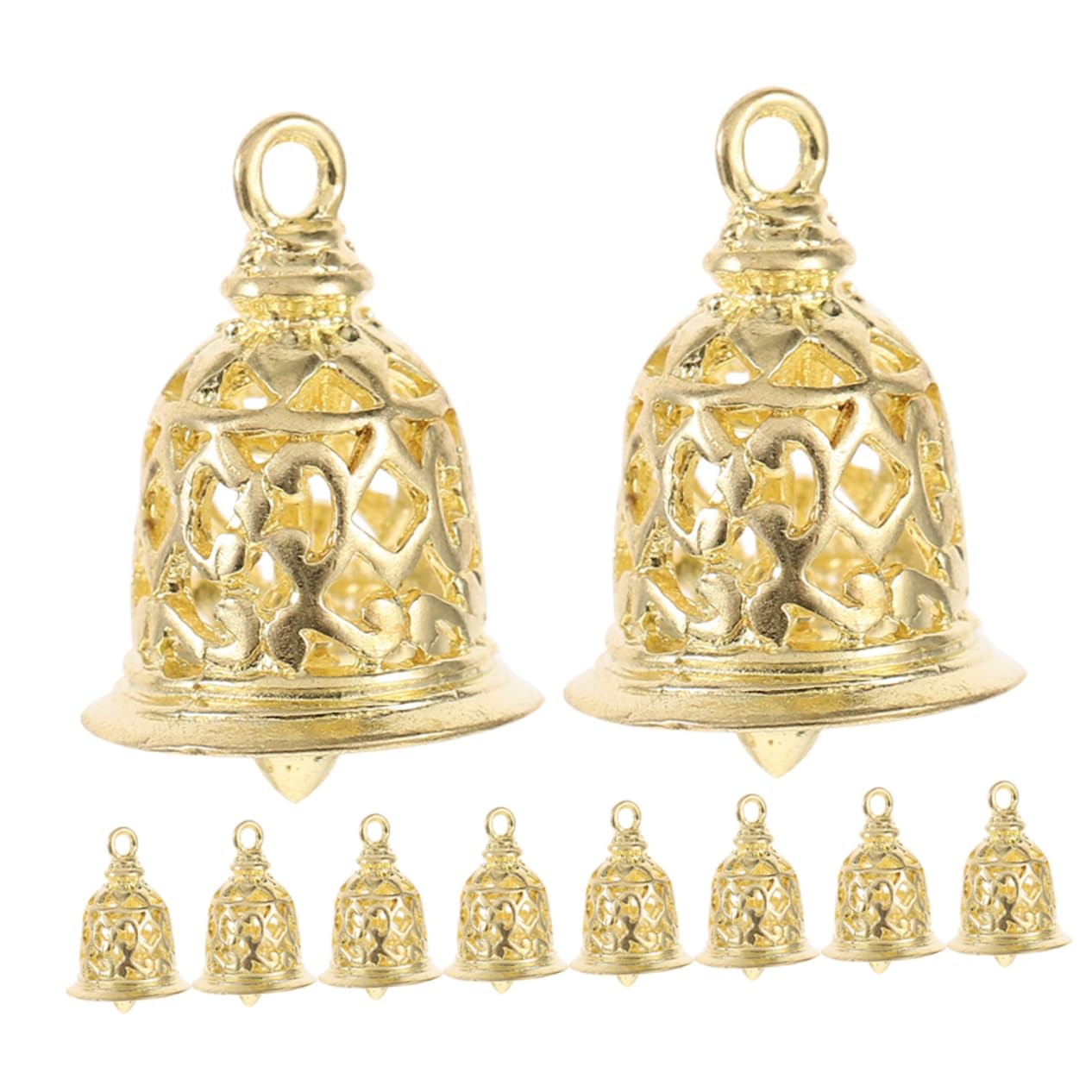 Mobestech 4 Set Ciondoli Campane Rame Per Da Te Confezione Da Mini Campane Pendenti Per Creazioni Artigianali Per Gioielli Decorazioni E Charms Natale 12 Pezzi * 4