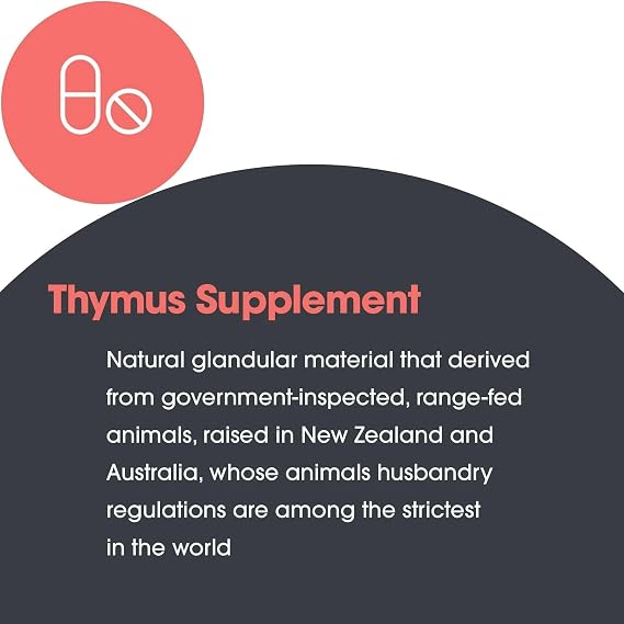 Nutricology Thymus - Ovine Thymus Glandular Extract - Freeze Dried Tissue Supplement - Immune Function Support - Hypoallergenic - 37 Servings - 75 Vegicaps