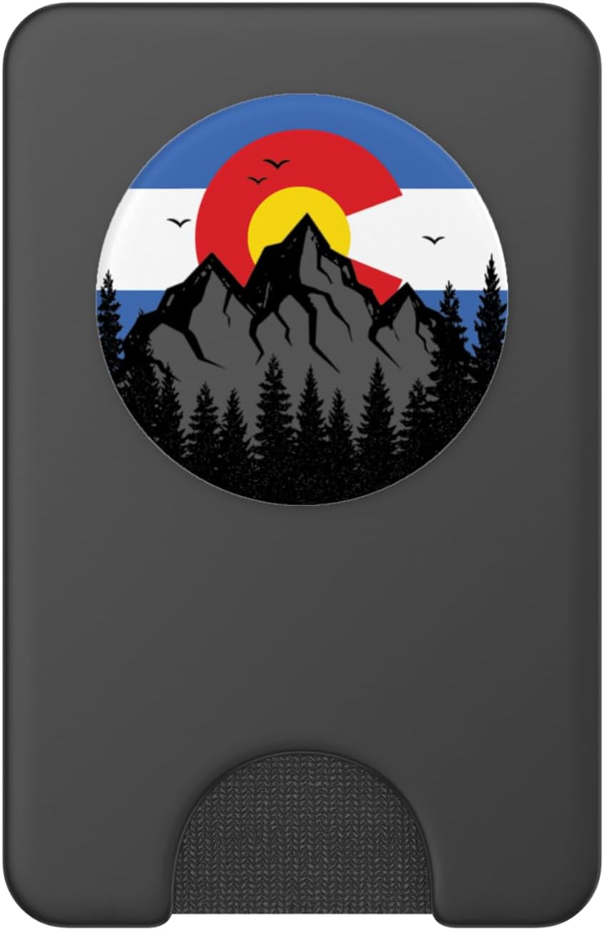 Colorado Rocky Mountains Coloradan State Flag PopSockets PopWallet for MagSafe
