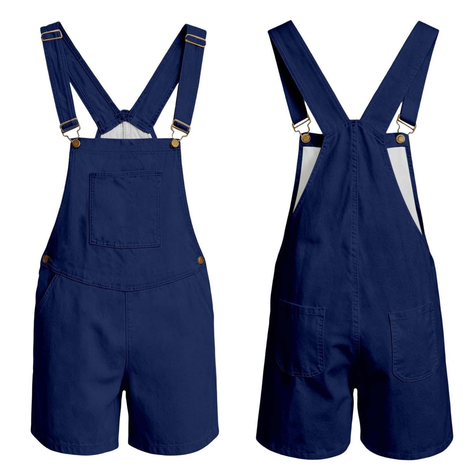 Générique Salopette Short Homme Été Cargo Ample Vintage Travail Poches