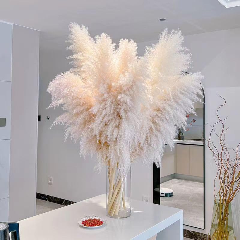 Ramo de Flores Artificiales Pampas Grass 50 cm miniatura 6