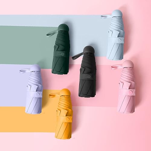 Miniatura 9 de plplaaoo Paraguas de bolsillo, mini paraguas, paraguas pequeño, paraguas pequeño para bolso, mini paraguas de sol, paraguas de cápsula, mini