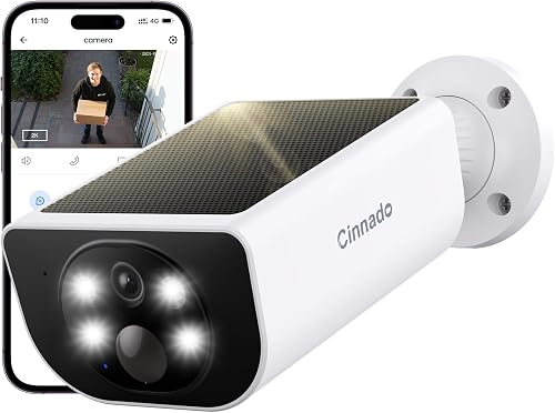 2K 3MP Camera Surveillance WiFi Exterieure sans Fil Sola Cinnado