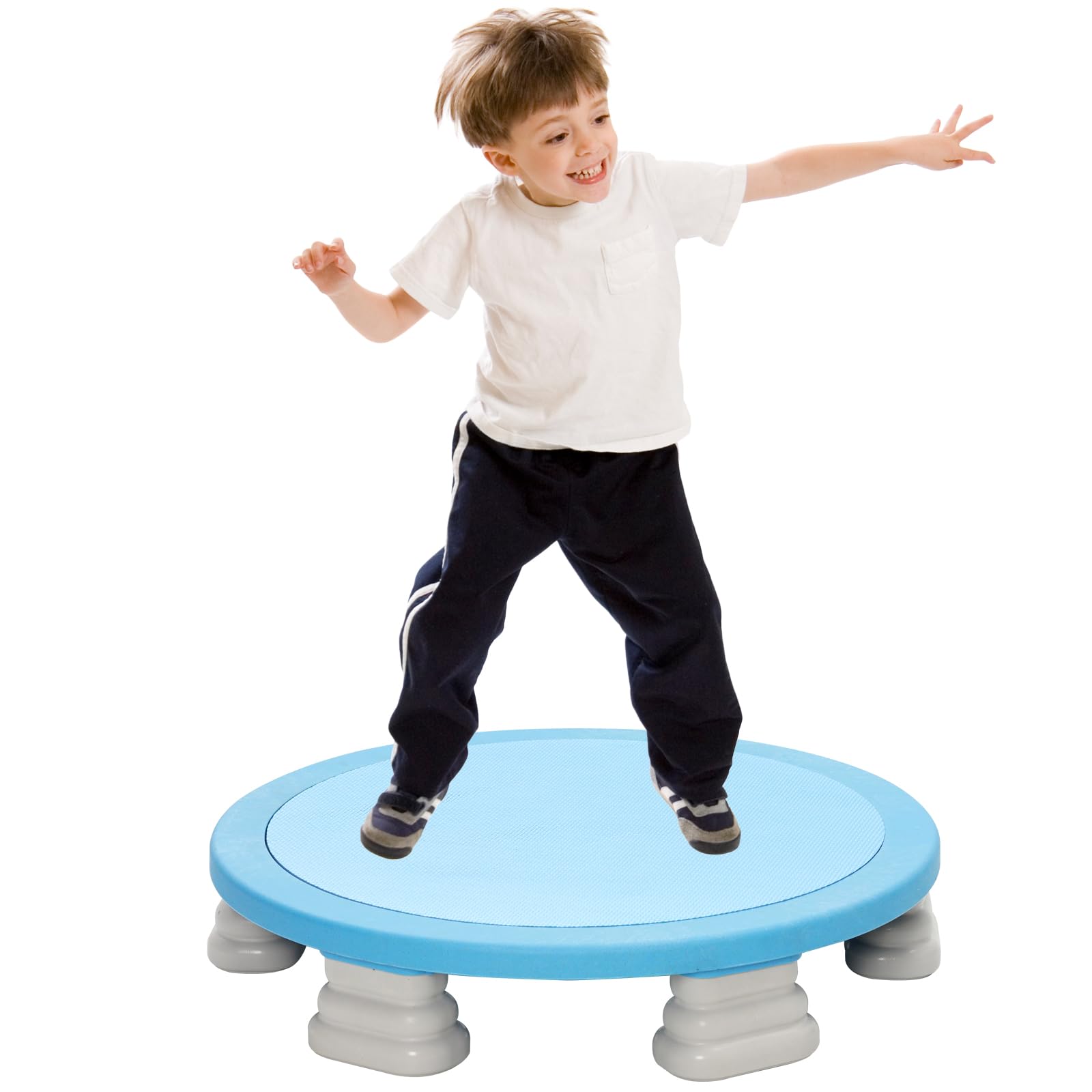 Trampoline sensoriel pour enfants, mini trampoline sans main courante, faible élasticité pour enfants autistes, appareil d'entraînement sensoriel pour garçons et filles, facile à monter