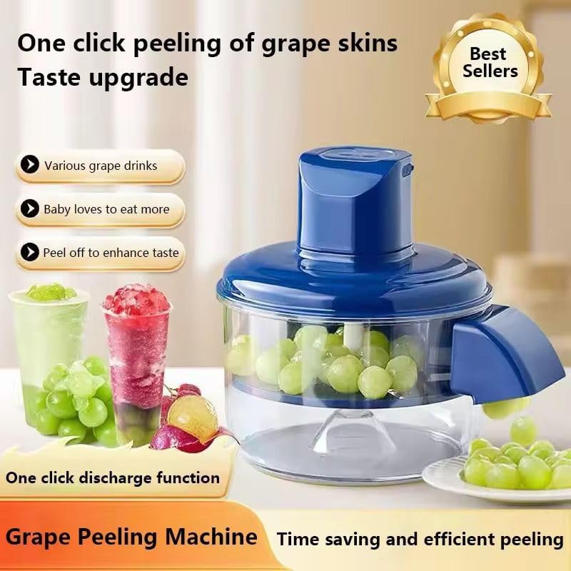 Image of V21 Multipurpose Automatic Fruit & Vegetable Peeler Machine, Rechargeable Electric Potato Peeler, Smart Kitchen Tool, Blue