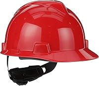 Vista 15 de MSA V-Gard Cap Style Safety Hard Hat Suspension Polyethylene Shell, Superior Impact Protection, Self Adjusting with Crown Straps Fas-Trac III