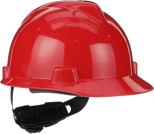 Miniatura 15 de MSA V-Gard Cap Style Safety Hard Hat Suspension | Polyethylene Shell, Superior Impact Protection, Self Adjusting with Crown Straps | Fas-Trac III