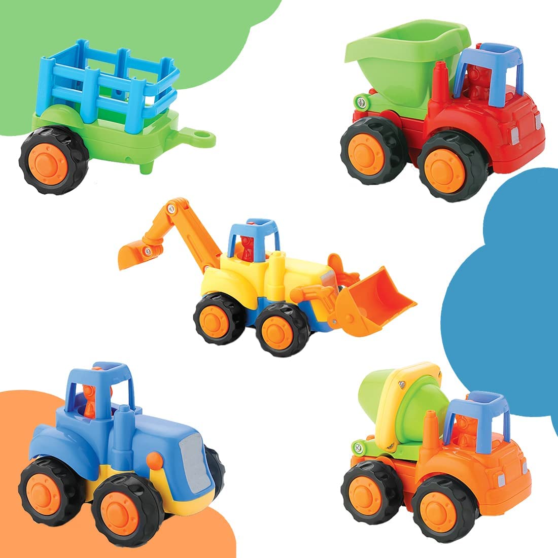 Rich Tech Zone Game Play Set Unbreakable Friction Cars Construction Vehicle Toys Trolley Tractor Bulldozer Dump Truck Cement Mixer for Boy Girl Toddlers Infants (Set of 5 Pcs) (B0BR8458VW) Amazon Price History, Amazon Price Tracker