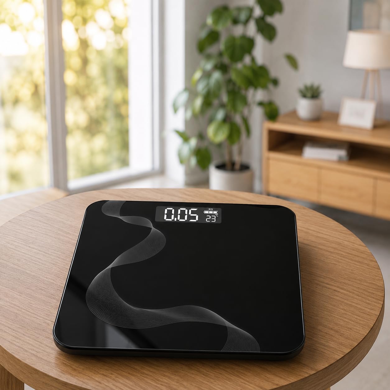 Digital Weight Machine for Body Weight, Bathroom Weighing Scale for Home Use, High Precision Electronic Weight Scale with LCD Display, Tempered Glass Platform, 180kg Capacity, Black-image-6