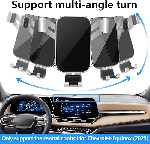 Miniatura 11 de LUNQIN - Soporte para teléfono de coche para Chevrolet Equinox 2018 2019 2020 2021 2022 2023 2024 Chevy Auto Interior Accesorios Mejor Soporte