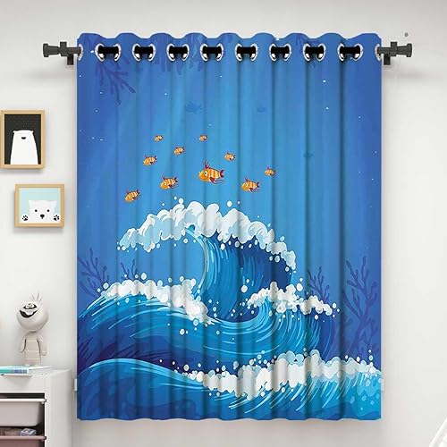 Cortina para Dividir Habitacion Marine Door Beads Cortinas Cortina Tela de Pared (Ancho) 60 X (Alto) 60 pulgadas (Alto), 1 Panel