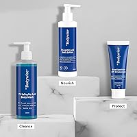 Vista 7 de Metrol Be Bodywise - Gel de baño con ácido salicílico al 1%, 12.7 fl oz con esponja vegetal y loción de ácido láctico al 5% de 6.8 fl oz