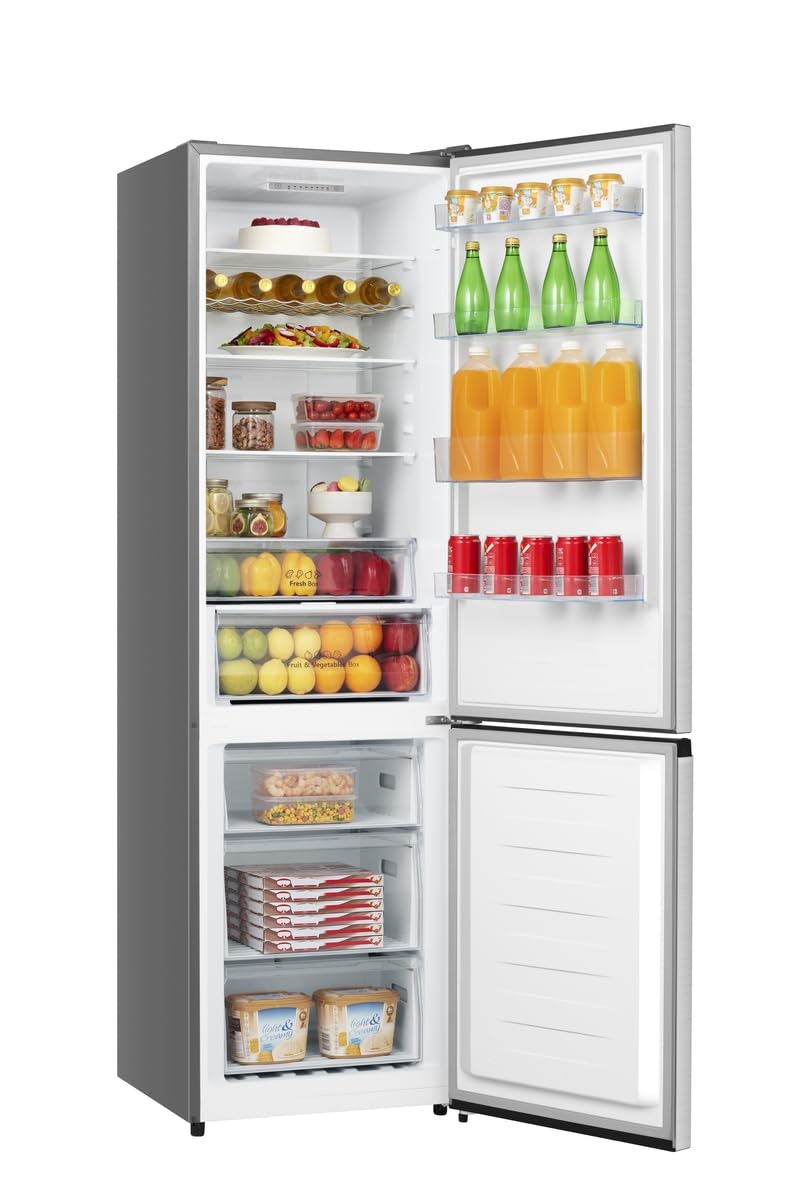 Hisense MC60336CI Frigorifero Combinato Total No Frost, Inox, 200x60 cm, Risparmio Energetico Classe C, Grande capacità 336L, Bassa Rumorosità 35db, Porta reversibile, Motore inverter