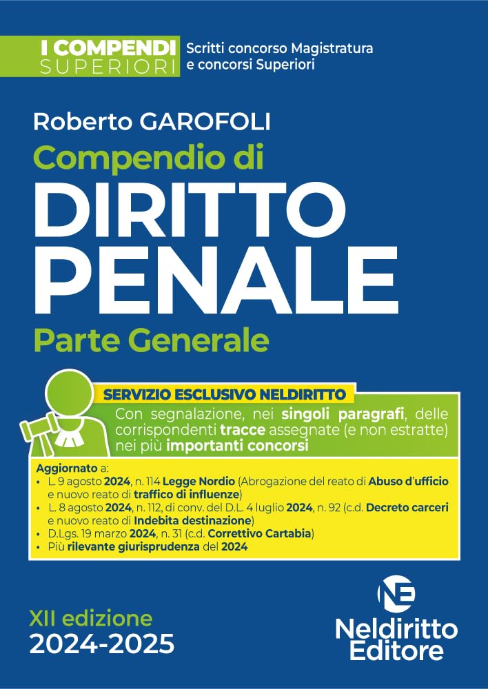Compendio di diritto penale. Parte generale 2024-2025 (I compendi superiori)