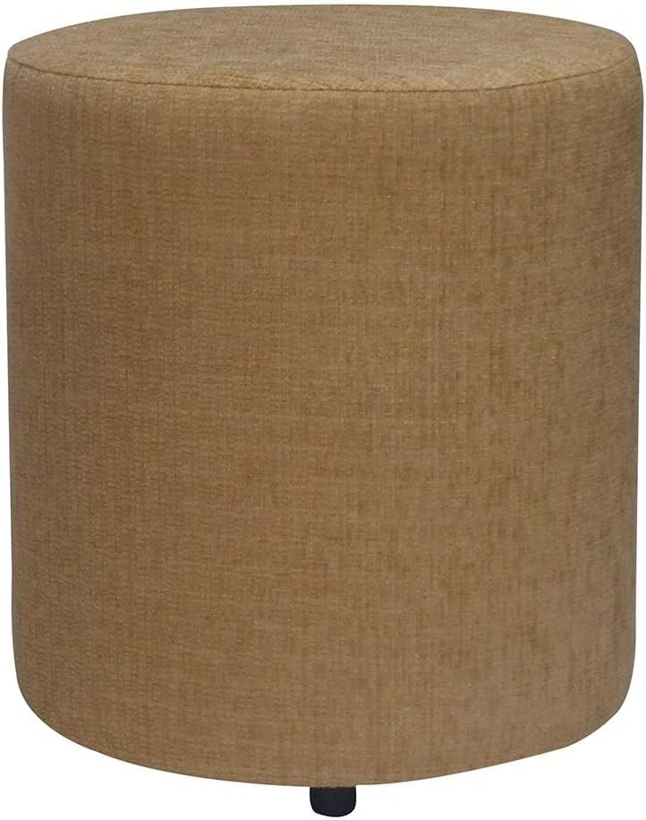 Siwa Style Barrel 30478 pouffes Sitting Round upholstered Foam Cushion Standard Ottoman Living Room Foot Rest Home (lxbxh-38x38x43cm-1 Unit) Beige