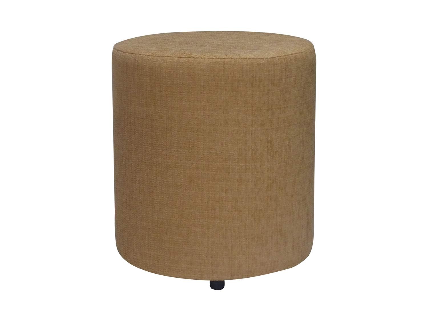 Siwa Style Barrel 30478 pouffes Sitting Round upholstered Foam Cushion Standard Ottoman Living Room Foot Rest Home (lxbxh-38x38x43cm-1 Unit) Beige