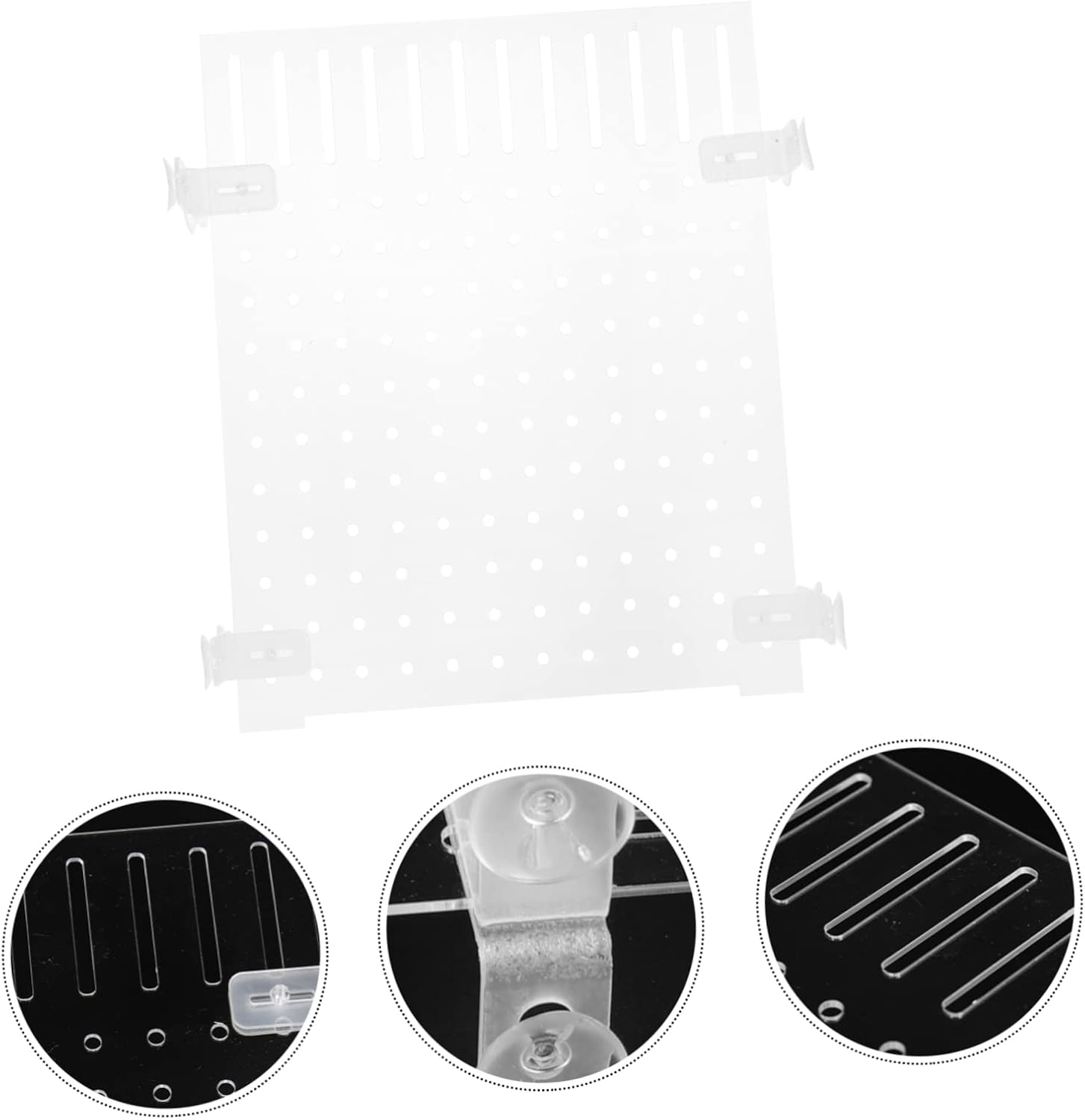 Toyvian Transparent Acrylic Aquarium Fish Tank Divider with Suction Cup Isolation Board for Separating Fish Suitable for Aquarium Compartmentalization