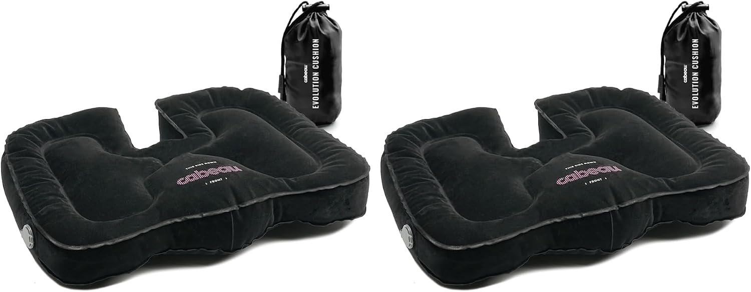 Cabeau Evolution Cushion Portable & Lightweight Inflatable Seat Cushion - Ideal for Office Chairs, School Bleachers, Stadium Seats, and Wheelchairs - Comfort on The Go (Pack of 2)