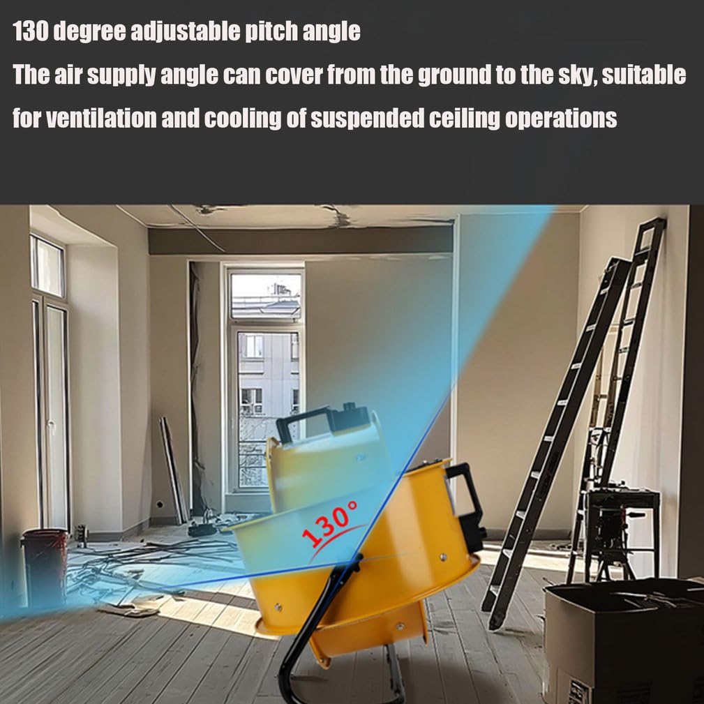 Ventilador de alta velocidad, extractor industrial de 12 pulgadas, velocidad ajustable, bajo ruido, circulación de aire de 220 V con suministro de aire remoto de 20 metros para techo
