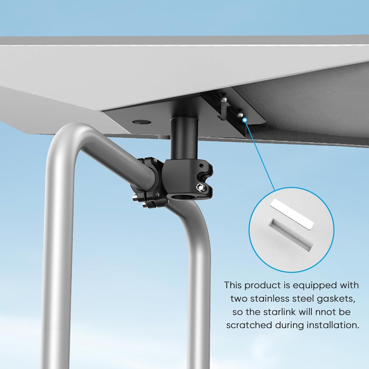 Starlink Gen 3 RV Ladder Installation, Starlink Pole Installation - Bearing 200 Pounds, Adjustable Installation Range 0.8-1.17 Inches, Suitable for Pole, Roof, SUV and Outdoor Use