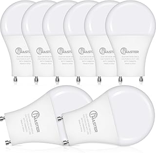 CFMASTER GU24 Led Light Bulb, 9W(100W Equivalent), 3000K Soft White, A19 Shape GU24 Light Bulb, 800 Lumens GU24 Led Bulb, CRI 85, Non-Dimmable ETL Listed(8-Pack)